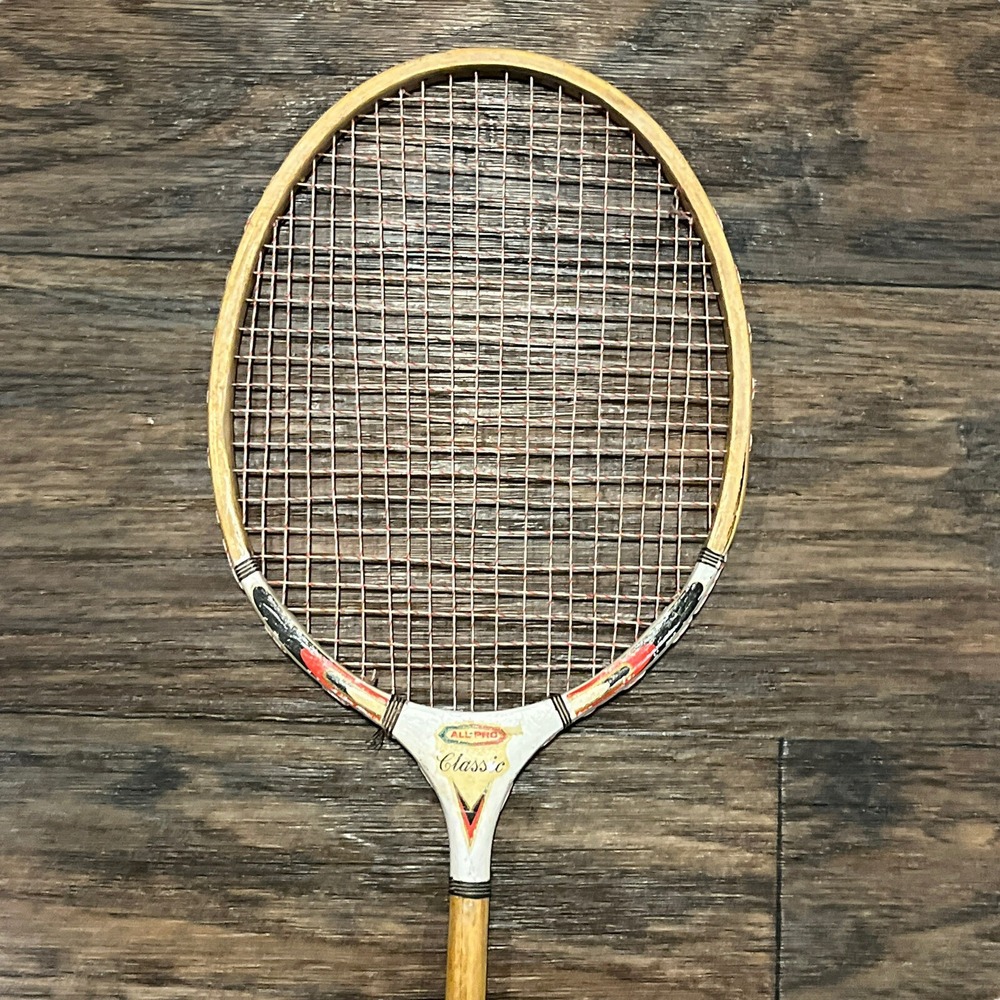 Three Vintage Wood Badminton Rackets & Press Frames All Pro Classic Campbell 33 - Picture 13 of 16
